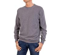 Marenza Col rond homme à manches longues mélangé cachemire soie Made in Italy, Gris fer., Large