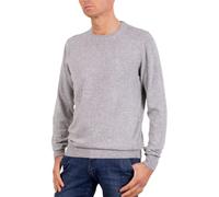 Marenza Col rond homme à manches longues mélangé cachemire soie Made in Italy, gris, Large