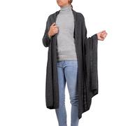 Marenza Étole mixte cachemire pour femme, fabriquée en Italie, taille unique, Anthracite 1, Taille unique