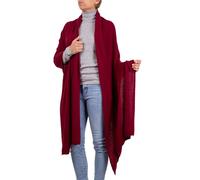 Marenza Étole mixte cachemire pour femme, fabriquée en Italie, taille unique, bordeaux, Taille unique