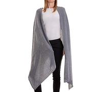 Marenza Étole mixte cachemire pour femme, fabriquée en Italie, taille unique, gris, Taille unique