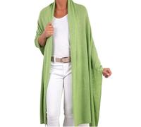 Marenza Étole mixte cachemire pour femme, fabriquée en Italie, taille unique, Vert pomme, Taille unique