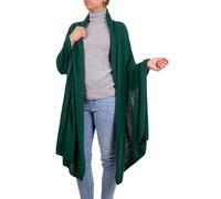 Marenza Étole mixte cachemire pour femme, fabriquée en Italie, taille unique, vert, Taille unique