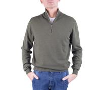 Marenza Lupetto Zip Homme Mixte Cachemire Soie Made in Italy, vert foncé, Medium