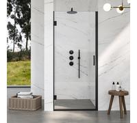 Marenza Neptune 5000 Porte de douche - 95x200cm - verre de sécurité sans profil - anti-calcaire - noir mat NWA6211-95MB