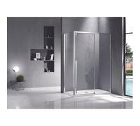Marenza Neptune Cabine de douche - 150x80cm - avec porte coulissante - verre de sécurité 8mm - anti-calcaire - argent poli SNI6121-150S SNI6310-80S