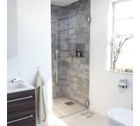 Marenza Neptune Porte de douche - 90x200cm - sans profil - verre de sécurité - anti-calcaire - chrome SW1122548/SW1122560
