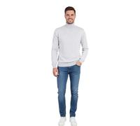 Marenza Pull à col roulé pour Homme en Cachemire à Manches Longues fabriqué en Italie, Gris Clair (ral 7035), Medium