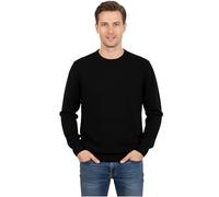 Marenza Pull à manches longues et col rond en cachemire pour homme - Gris, Noir , XL