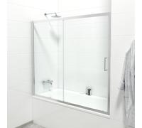 Marenza Slide Quick Fit Paroi de baignoire - Porte coulissante 2 parties - 170x150cm - Verre de sécurité 6mm - Anti-calcaire - Chrome SAQ6121-170