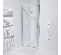 Marenza Slide Quick Fit Porte coulissante - 90x190cm - verre de sécurité 6mm - profilé alu - anti-calcaire - chrome SAQ6121-90