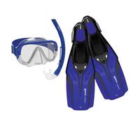 Mares Set de snorkeling Nateeva Keewee Masque, tuba et palmes Bleu L/XL