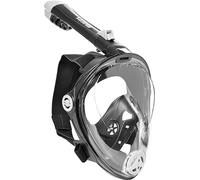 Mares Aquazone Full Face Mask - Masque Intégral Snorkeling Adulte, Jupe Silicone, Tuba Repliable, 3 Tailles