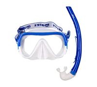 Mares Combo Keewee - Set Masque et Tuba Adulte, Masque à lentille Unique Silicone, Tuba Ergonomique avec Embout Silicone, Snorkeling et plongée Loisir