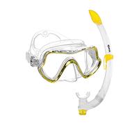 Mares Combo Pure Vision - Set Masque et Tuba Adulte, Masque Ergonomique Silicone, Tuba Semi-Sec Breezer avec Embout, Snorkeling et Exploration sous-Marine