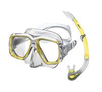 Mares Combo Ray - Set Masque et Tuba Adulte, Masque Ergonomique Personnalisable, Tuba Semi-Sec avec Embout Silicone, Snorkeling et plongée Loisir