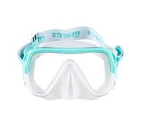 Mares Keewee - Masque de plongée Adulte en Silicone Souple, lentille Unique pour Une Vision panoramique sous-Marine, Sangle Tissu Ultra-Confortable et Support Tuba intégré