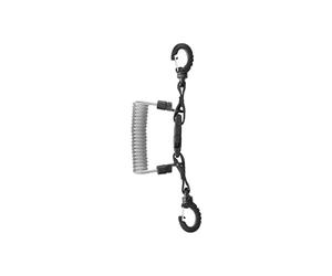 Mares Lanière en Acier Inoxydable Ceinture Spirale avec Anneau - Noir/Noir