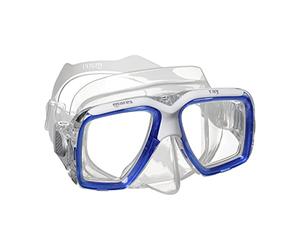Mares Ray - Masque de plongée Adulte à Double Verre trempé avec Jupe en Silicone, Micro-Frame, Faible Volume Interne et Boucles à Clip Rapide