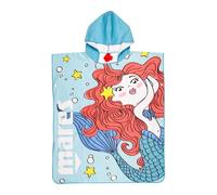 Mares Seaside Poncho Junior, Poncho de bain - léger et à séchage rapide - poncho de surf en microfibre pour enfants, poncho de plage, serviette à changement, peignoir de piscine, Turquoise, Unisex