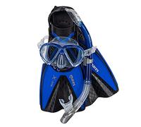 Mares Set Marea X-One - Kit Masque, Palmes et Tuba Snorkeling Adulte, Masque Silicone, Palmes Channel Thrust réglables sans Boucle, Tuba Semi-Sec Ergonomique