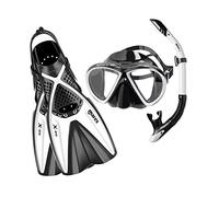 Mares Set Marea X-One - Kit Masque, Palmes et Tuba Snorkeling Adulte, Masque Silicone, Palmes Channel Thrust réglables sans Boucle, Tuba Semi-Sec Ergonomique