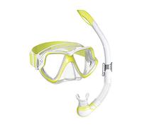 Mares Wahoo Neon Combo - Set Masque et Tuba Adulte, Masque Silicone Confortable, Tuba Semi-Sec avec Valve, Snorkeling et Exploration sous-Marine