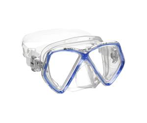 Mares Zephir Jr - Masque de plongée Enfant à Double Verre trempé, Micro-Frame, Champ de Vision étendu, Jupe Siliter et Boucles EZ Adjust 360°