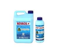 Mareva Pack Bactéricide Revacil+ - Désinfectant sans Chlore - 5 L - Stop Chlore - 1 L