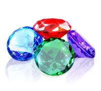 MARFOREVER - Pierres de plongée extra larges 60 mm - Jouets de piscine en diamant extra larges - Énormes gemmes de diamants acryliques colorées, trésors de pirates, pierres de plongée pour jeux