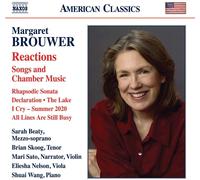 Margaret Brouwer Margaret Brouwer: Reactions: Songs and Chamber Music (CD) Album