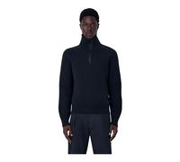 Margaret Howell - Pull Zippé en Laine à Col Montant - Homme - Pulls - Noir - Taille: M