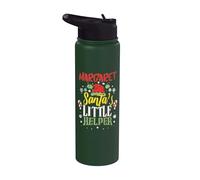 Margaret Santa's Little Helper Margaret Nom de Noël Stainless Steel Insulated Water Bottle