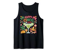 Margarita Cactus Taco Fiesta Happy Cinco De Mayo Fête Débardeur