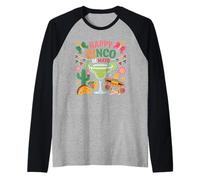 Margarita Cactus Taco Fiesta Happy Cinco De Mayo Fête Manche Raglan