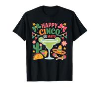 Margarita Cactus Taco Fiesta Happy Cinco De Mayo Fête T-Shirt