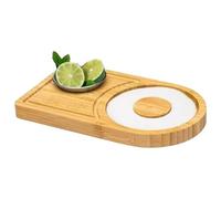 Margarita Ensemble de salière 2 en 1 en bois avec planche à découper, récipient à sel et sucre pour cocktail, outils de barman pour maison, bar, fête