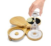 Margarita Ensemble de salière à 3 étages en verre de bambou avec éponge, outil de barman pour cocktail et margarita