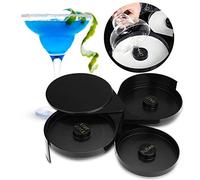 Margarita Salt Rimmer Bar Rimmer de qualité, Bar 3 niveaux Sugar Sugar Rim Lime Glass pour Cocktail Bartender Tool Party Home Noir 3-Tier Roting Trays Salt Sugar Lime Juice Bar Rimmer