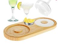 Margarita Salt Rimmer Set - Rimmer en verre | Rimmer à cocktail | Margarita Rimmer Glass Rimmer | Cocktail Rimmer avec bol en acier inoxydable | Outil de barman pour margarita, boisson