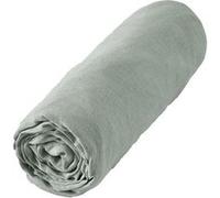MARGAUX - Drap Housse 140x190cm Lin Lavé Coloris Eucalyptus - Altobuy Gris