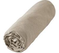 MARGAUX - Drap Housse 180x200cm Lin Lavé Coloris Sable - Altobuy Gris