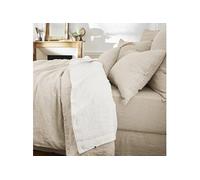MARGAUX - Drap Plat 240x300cm Lin Lavé Coloris Craie -