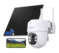 MARGAUX LONNBERG-4G LTE Camera Exterieur sans Fil Solaire - 2K Camera de Surveillance sans Internet et sans WiFi, Batterie 90[J96]