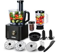 MARGAUX LONNBERG-Robot Cuisine Multifonction,1100W Robot Multifonction,11 en 1 Robot Culinaire inclus Hachoir, Crochet Pétris[J73]