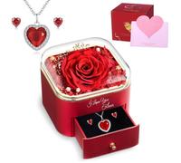 MARGAUX LONNBERG-Rose Eternelle avec Bijoux, Cadeau du Nouvel an,Cadeau Saint Valentin Femme pour Femme Maman Femme Petite Am[J539]