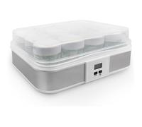 MARGAUX LONNBERG-- Yaourtière, Machine pour Yahourt Naturel, 12 pots, avec minuteur, 30,6 x 25 x 12,4 cm, Blanc, Capacité par[J16]