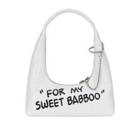 Marge Sherwood - X Peanuts Hobo Sac Épaule en Cuir Craquelé - Femme - Sacs - Blanc - Taille: ONE Size
