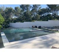 Margelle piscine en pierre de calcaire : Blanc