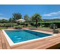 Margelle piscine plate Gironde 30 : bassin de 9.00 x 4.00 m